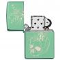 Zippo High Polished Green Plant Skull Lighter